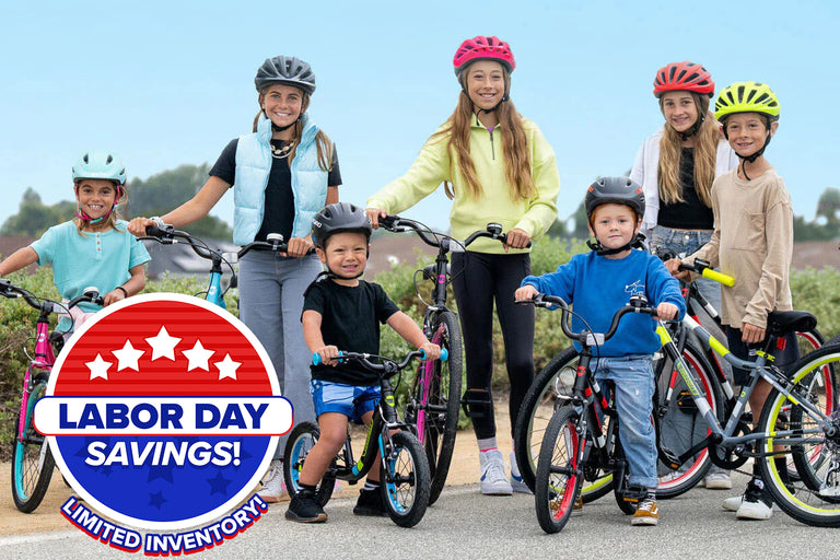 7 kids with their Guardian Bikes