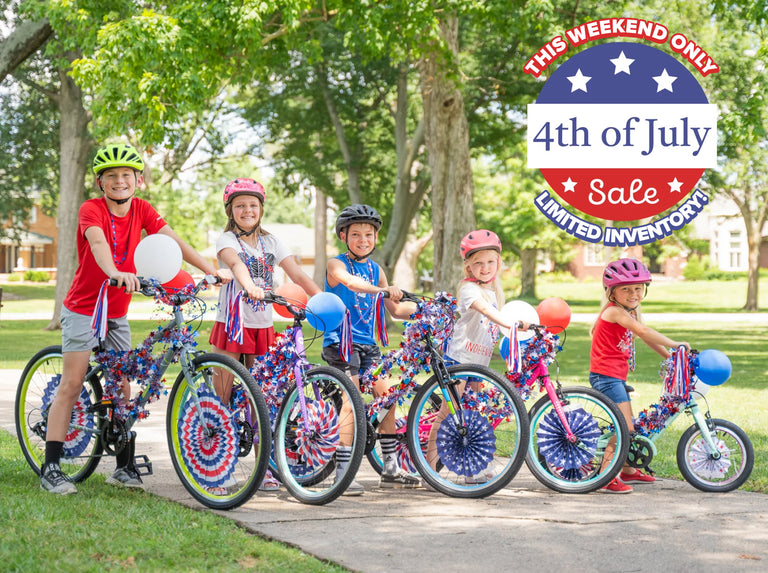 7 kids with their Guardian Bikes