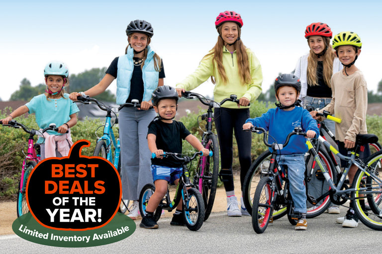 7 kids with their Guardian Bikes