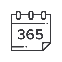 Icon of a Calendar with a 365 in it