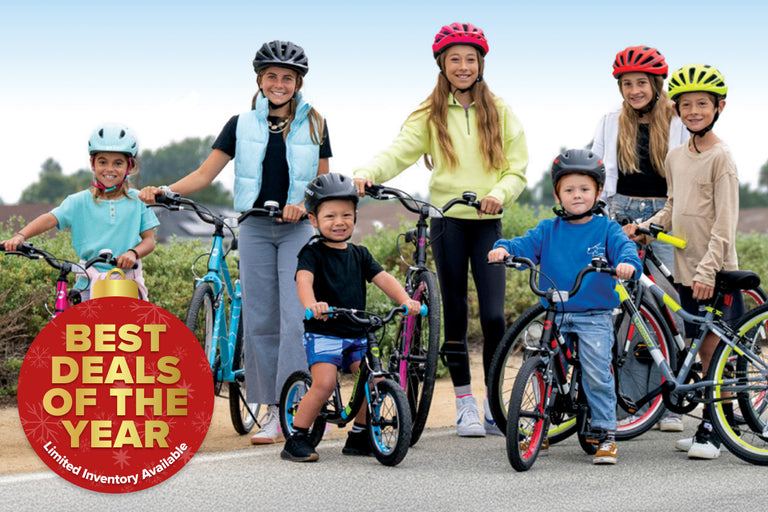 7 kids with their Guardian Bikes