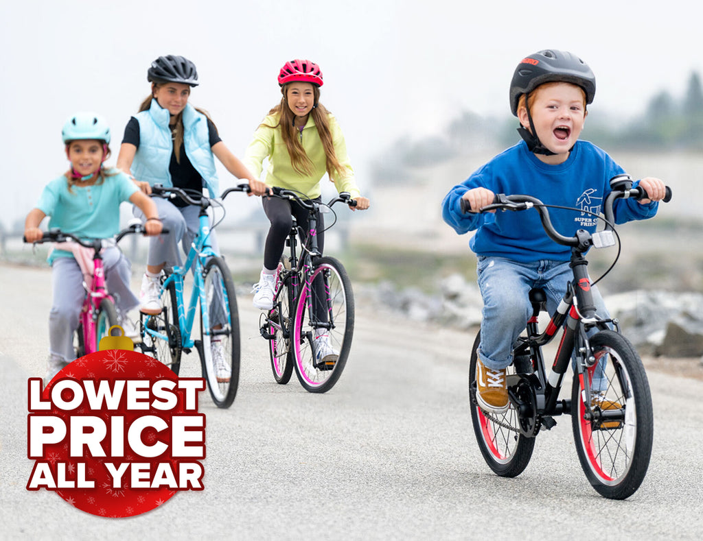 7 kids with their Guardian Bikes