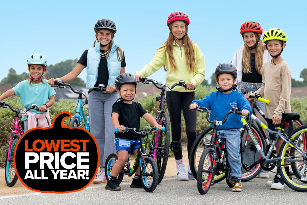 7 kids with their Guardian Bikes