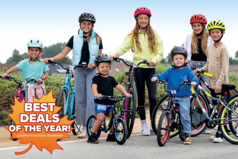 7 kids with their Guardian Bikes